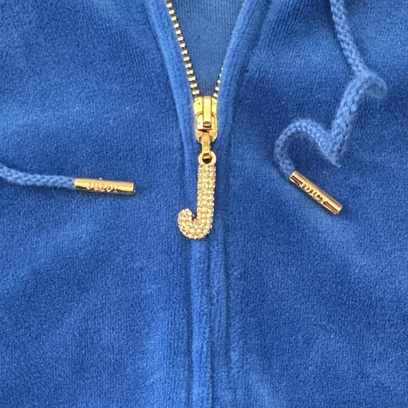Juicy Couture Royal Blue Velour Hoodie - Picture 3 of 4